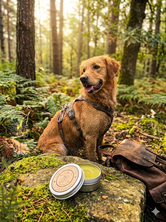 Nouveau : Découvrez le Baume des Baroudeurs, notre bouclier antiparasitaire renforcé pour chiens !
